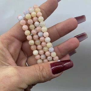 Morganite Beaded Bracelet